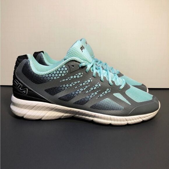 Womens FILA Memory Speedstride Teal Running Shoes / Size 8.5 - Picture 2 of 9